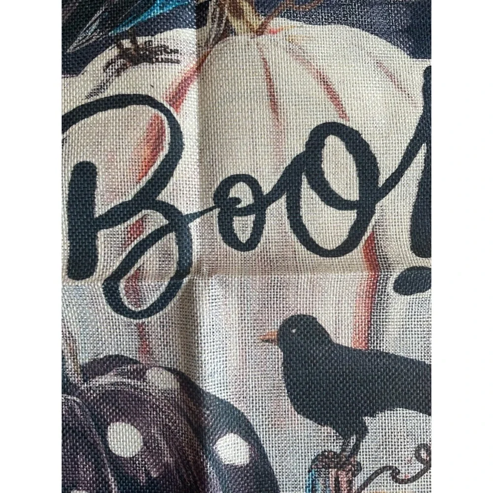 Boo! Halloween Pumpkins Trick or Treat Garden Flag 12 x 18 Double Sided